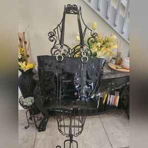 Coach patent leather shoulder bag